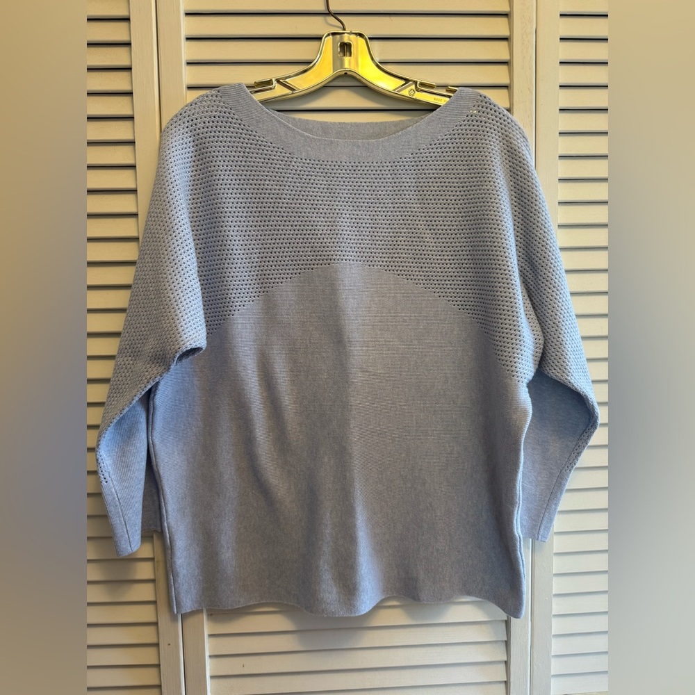 Vita Milano Light Blue Crew Neck Sweater. PTP 23”